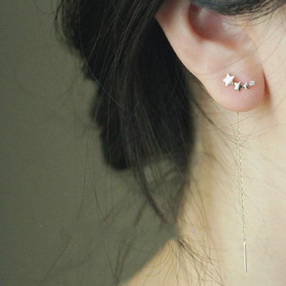 💫Insta threader sterling silver earrings - Picture 2 of 3